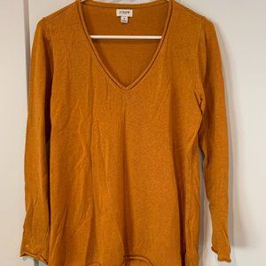 J. Crew V-neck Burnt Orange Sweater
